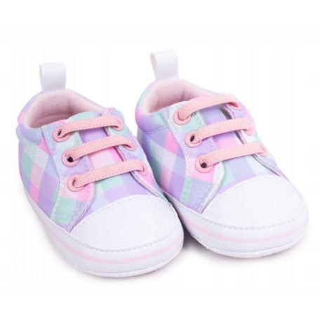 Yoclub Bébi Cipő 6-12 hó - Színes kockás