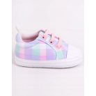 Yoclub Bébi Cipő 6-12 hó - Színes kockás