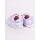 Yoclub Bébi Cipő 6-12 hó - Színes kockás