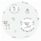 Baby Shop kapucnis fürdőlepedő 100*100 cm - szürke/zöld őzike