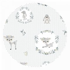   Baby Shop kapucnis fürdőlepedő 100*100 cm - szürke/zöld őzike