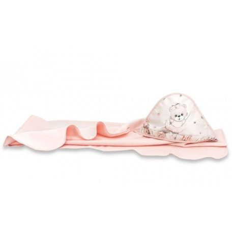 Baby Shop kapucnis fürdőlepedő 100*100 cm - Balerina maci 