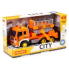 Polesie Toys City emelőkosaras autó - narancs