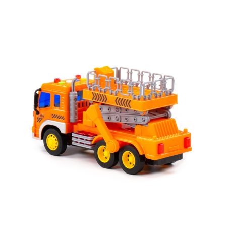 Polesie Toys City emelőkosaras autó - narancs