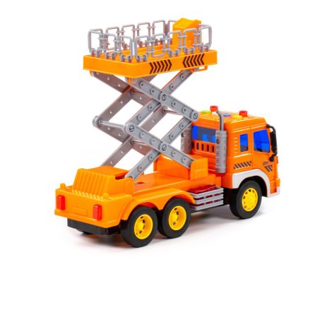 Polesie Toys City emelőkosaras autó - narancs