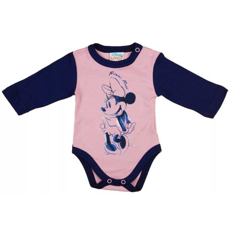 Disney Minnie hosszú ujjú baba body (62) rózsaszín/kék 