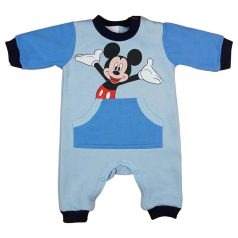   Disney Mickey belül bolyhos hosszú ujjú rugdalózó kék (62)  