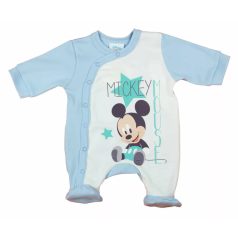   Hosszú ujjú elöl patentos baba rugdalózó Mickey egér mintával (62) - kék