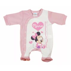   Hosszú ujjú elöl patentos rugdalózó Minnie egér mintával (62) - rózsaszín