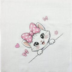 Textil tetra pelenka cica mintával 70x70cm 