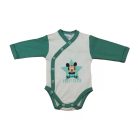 Disney Mickey elöl patentos hosszú ujjú body (50) - zöld