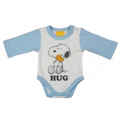   Hosszú ujjú baba body Snoopy mintával  (62) - fehér/v.kék