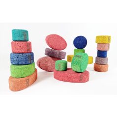   KORXX Parafa építőkocka szett - Kuller Mix színes 20db-os 