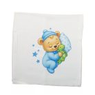 Textil tetra pelenka kék maci mintával 70x70cm 