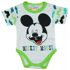 Disney rövid ujjú body bajszos Mickey zöld (80)
