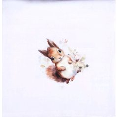 Textil tetra pelenka mókus mintával 70x70cm 