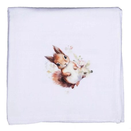 Textil tetra pelenka mókus mintával 70x70cm 