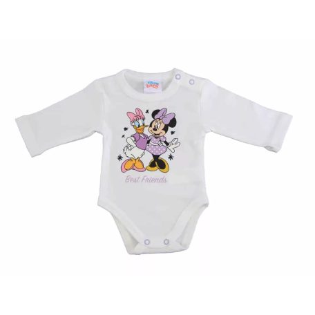 Disney Minnie mintával nyomott hosszú ujjú baba body (44) - fehér
