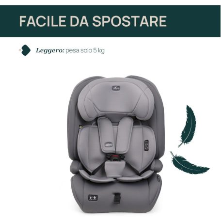 Chicco Gro-Up biztonsági autósülés I-Size 76-150 cm Isofix-nélküli autókba - Stone