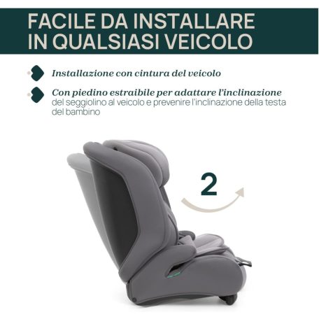 Chicco Gro-Up biztonsági autósülés I-Size 76-150 cm Isofix-nélküli autókba - Stone