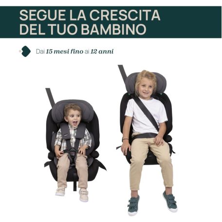 Chicco Gro-Up biztonsági autósülés I-Size 76-150 cm Isofix-nélküli autókba - Stone