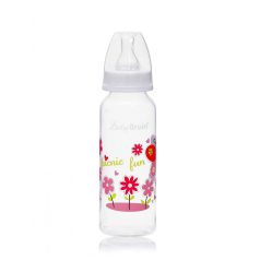   Baby Bruin polipropilén cumisüveg, 240ml rózsaszín pillangós