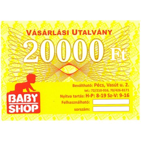 Ajándékutalvány 20000 Ft