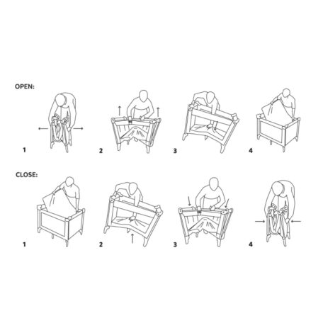 P&M Koot 1 szintes utazóágy - Zebra Super Power