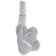 Artesavi  plüss "K" betű - babakocsi csörgőre