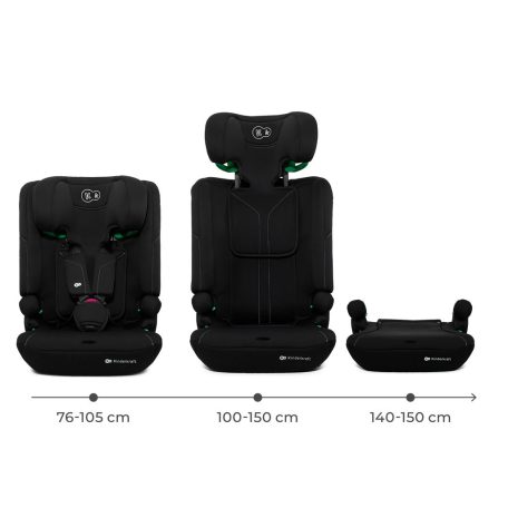 Kinderkraft I-Comfy i-Size biztonsági autósülés  76-150cm - Fekete