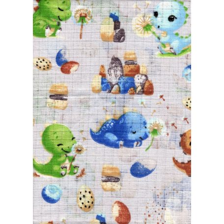 Mintás textil pelenka 1db-os - Kis dinók
