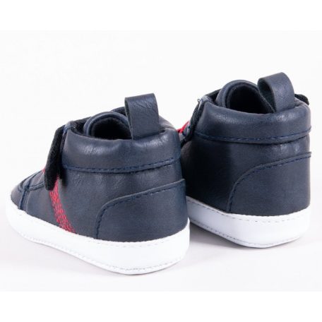 Yo! Babakocsi cipő 0-6 hó - fekete piros fűzővel