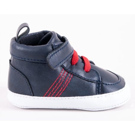 Yo! Babakocsi cipő 0-6 hó - fekete piros fűzővel