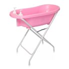 Lorelli kád leeresztő dugóval, babatartóval 88 cm + kádállvány -  Pink