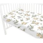 Baby Shop pamut,gumis lepedő 60*120 cm  - zöld szafari