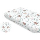 Baby Shop pamut,gumis lepedő 60*120 cm  - Lulu Natural menta