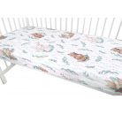 Baby Shop pamut,gumis lepedő 60*120 cm  - Lulu Natural menta