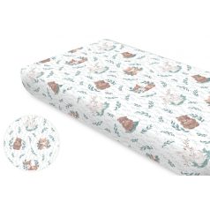   Baby Shop pamut,gumis lepedő 70*140 cm  - Lulu Natural menta