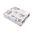 Baby Shop pamut,gumis lepedő 70*140 cm - Kék lufis állatok