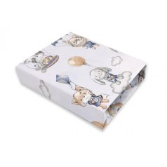   Baby Shop pamut,gumis lepedő 70*140 cm - Kék lufis állatok