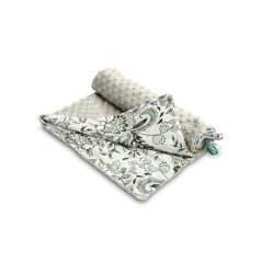 Sensillo kétoldalas babapléd 75x100cm - szürke folk 