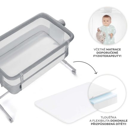 KINDERKRAFT Neste Up2 babaöböl és babaágy  - Light Grey