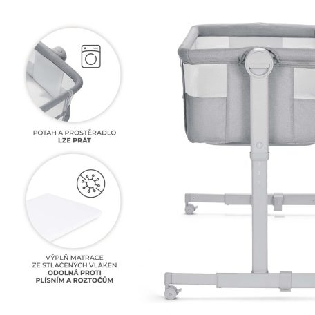 KINDERKRAFT Neste Up2 babaöböl és babaágy  - Light Grey