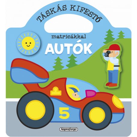 Táskás kifestő matricákkal - Autók