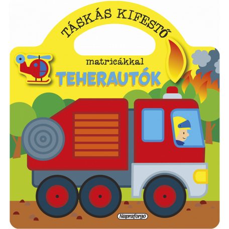 Táskás kifestő matricákkal - Teherautók 