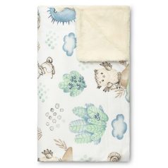   Sensillo kétoldalas babatakaró 80x100 cm - cuki állatkák 