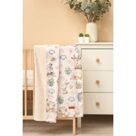 Sensillo kétoldalas babatakaró 80x100 cm - cuki állatkák 
