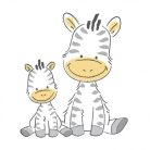 MALTEX babakád 100 cm Zebra - rózsaszín