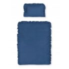 Pamut ágynemű huzat fodros 90*120 cm - Denim