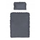 Pamut ágynemű huzat fodros 90*120 cm - Grafit 